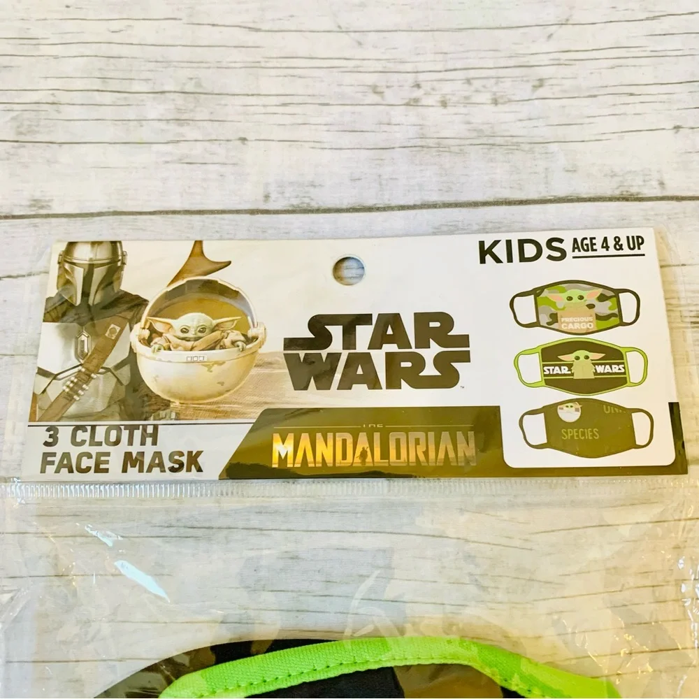 🔥3/$10 or 5/$15 SALE🔥 3 Star Wars The Mandalorian Kid’s Face Masks - Set…